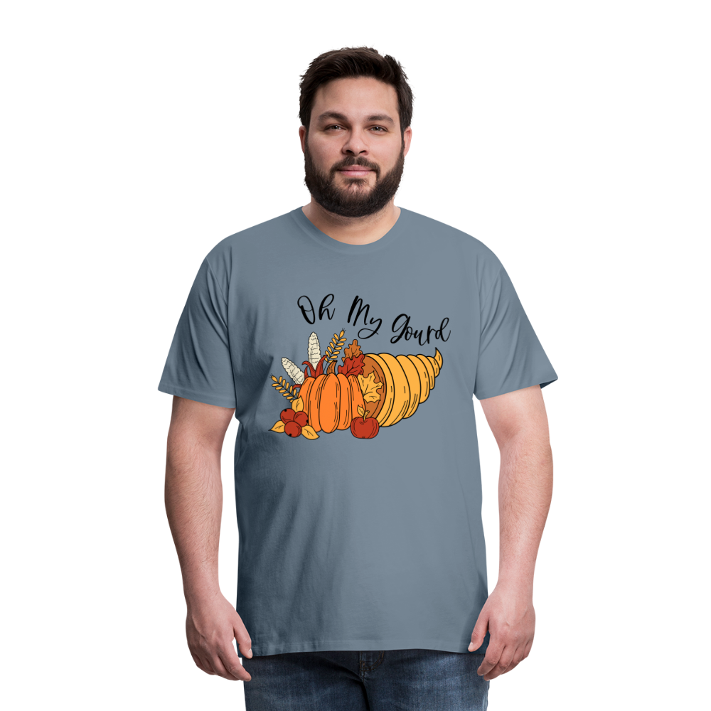 GU 'Oh My Gourd' Unisex Premium T-Shirt - steel blue