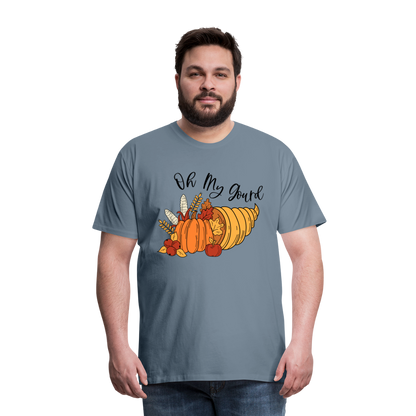 GU 'Oh My Gourd' Unisex Premium T-Shirt - steel blue