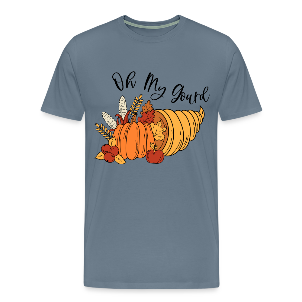 GU 'Oh My Gourd' Unisex Premium T-Shirt - steel blue