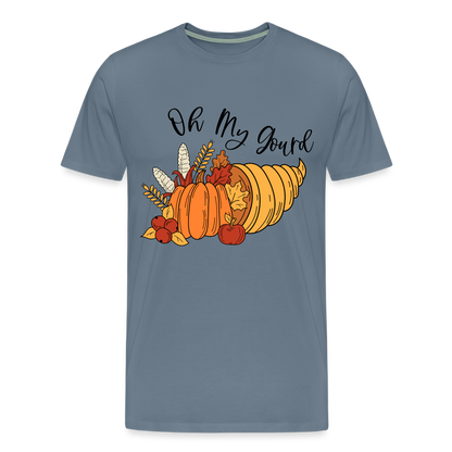 GU 'Oh My Gourd' Unisex Premium T-Shirt - steel blue