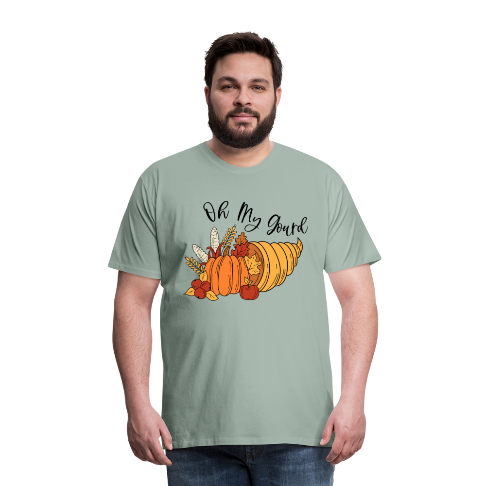 GU 'Oh My Gourd' Unisex Premium T-Shirt - steel green