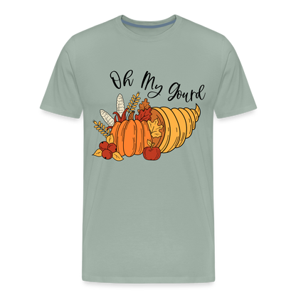 GU 'Oh My Gourd' Unisex Premium T-Shirt - steel green