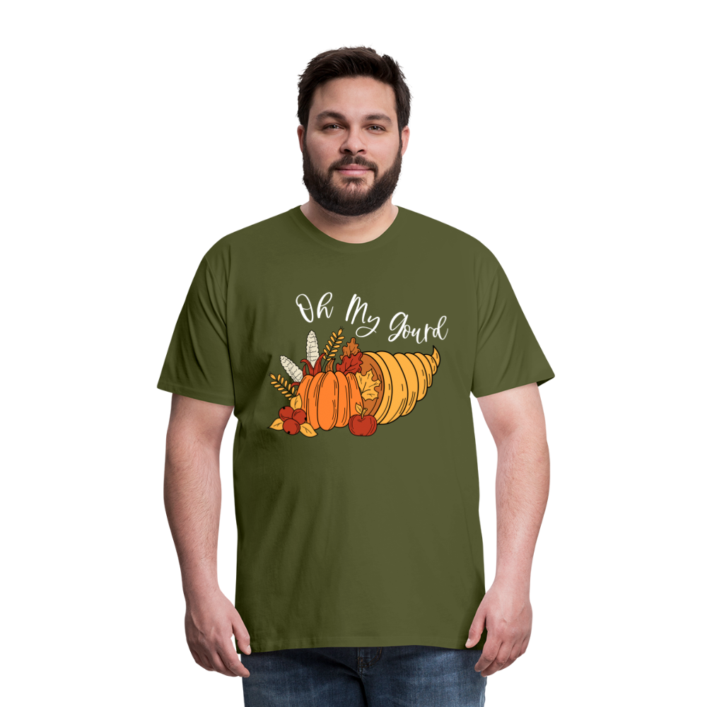 GU 'Oh My Gourd' Unisex Premium T-Shirt - olive green