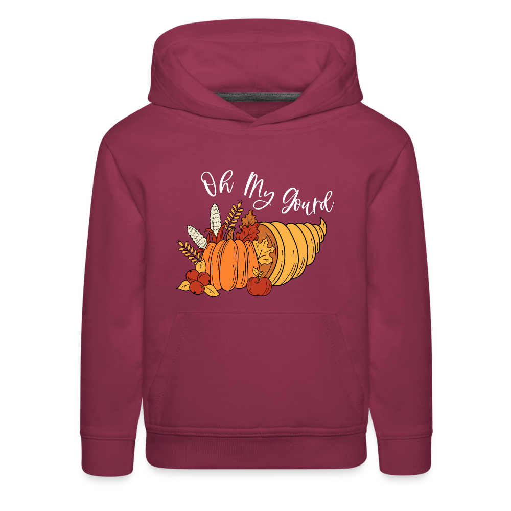 GU 'Oh My Gourd' Youth Premium Hoodie - burgundy