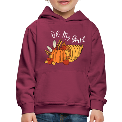 GU 'Oh My Gourd' Youth Premium Hoodie - burgundy