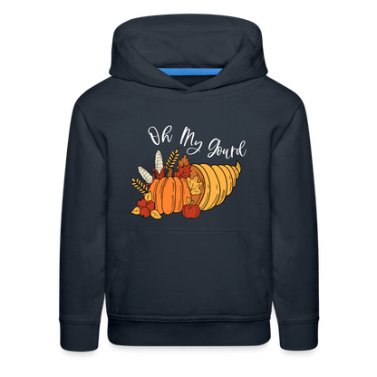 GU 'Oh My Gourd' Youth Premium Hoodie - navy