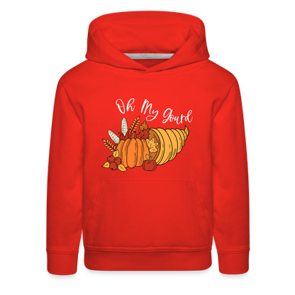 GU 'Oh My Gourd' Youth Premium Hoodie - red