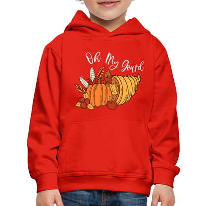 GU 'Oh My Gourd' Youth Premium Hoodie - red