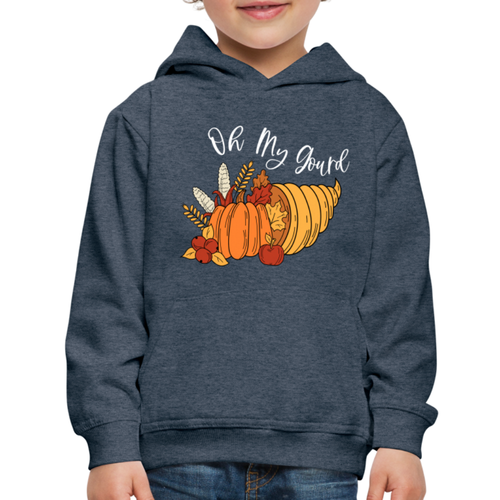 GU 'Oh My Gourd' Youth Premium Hoodie - heather denim