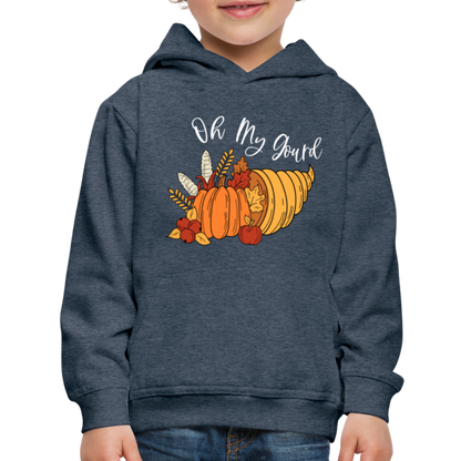 GU 'Oh My Gourd' Youth Premium Hoodie - heather denim