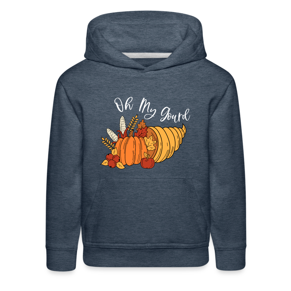 GU 'Oh My Gourd' Youth Premium Hoodie - heather denim