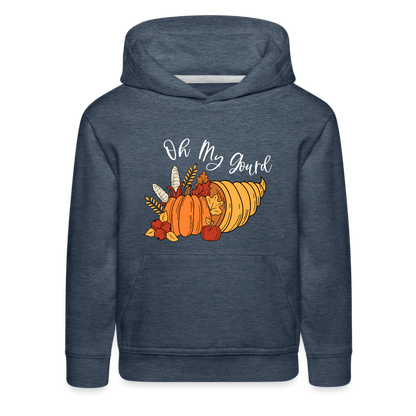 GU 'Oh My Gourd' Youth Premium Hoodie - heather denim