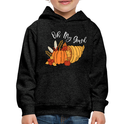 GU 'Oh My Gourd' Youth Premium Hoodie - charcoal grey