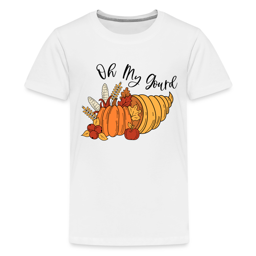 GU 'Oh My Gourd' Youth Premium T-Shirt - white