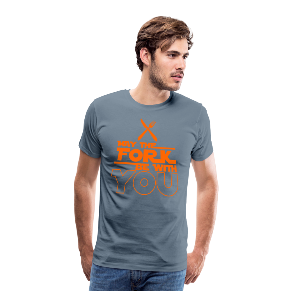 GU 'May the Fork' Unisex Premium T-Shirt - steel blue