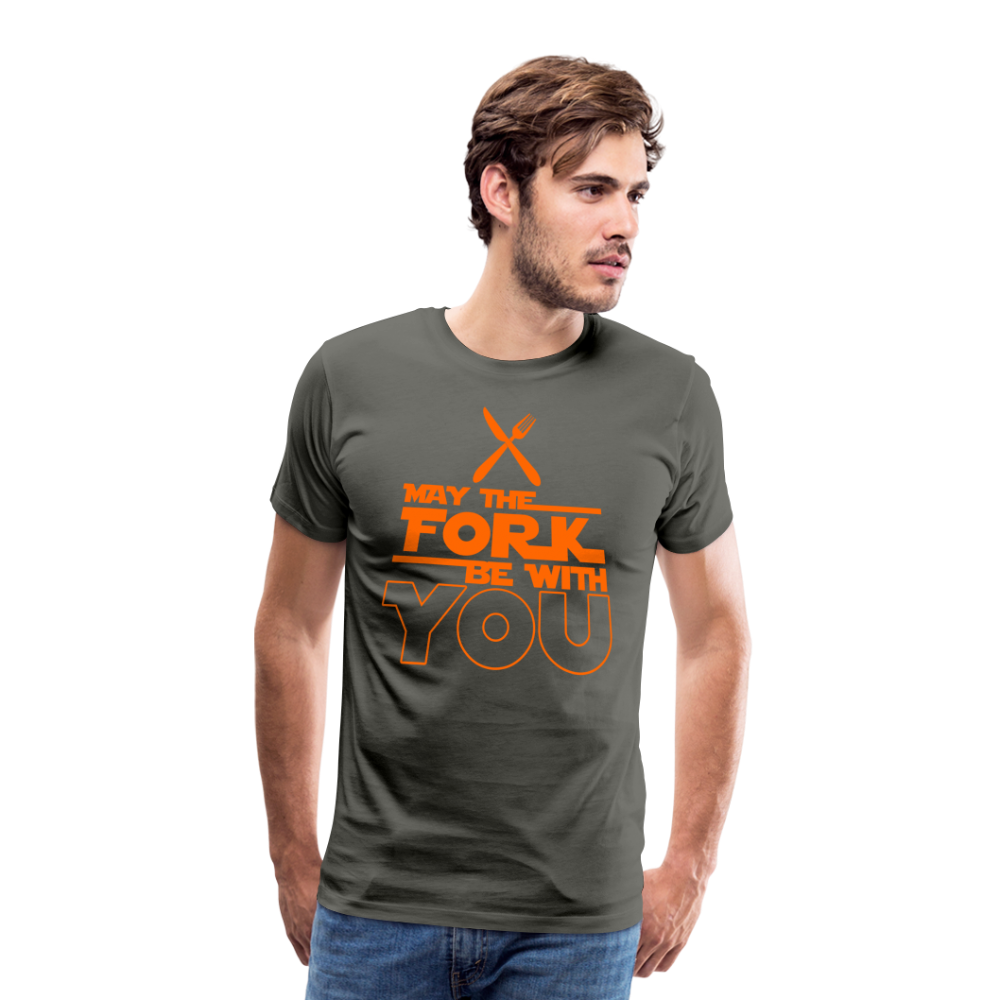 GU 'May the Fork' Unisex Premium T-Shirt - asphalt gray