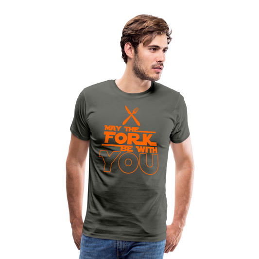 GU 'May the Fork' Unisex Premium T-Shirt - asphalt gray