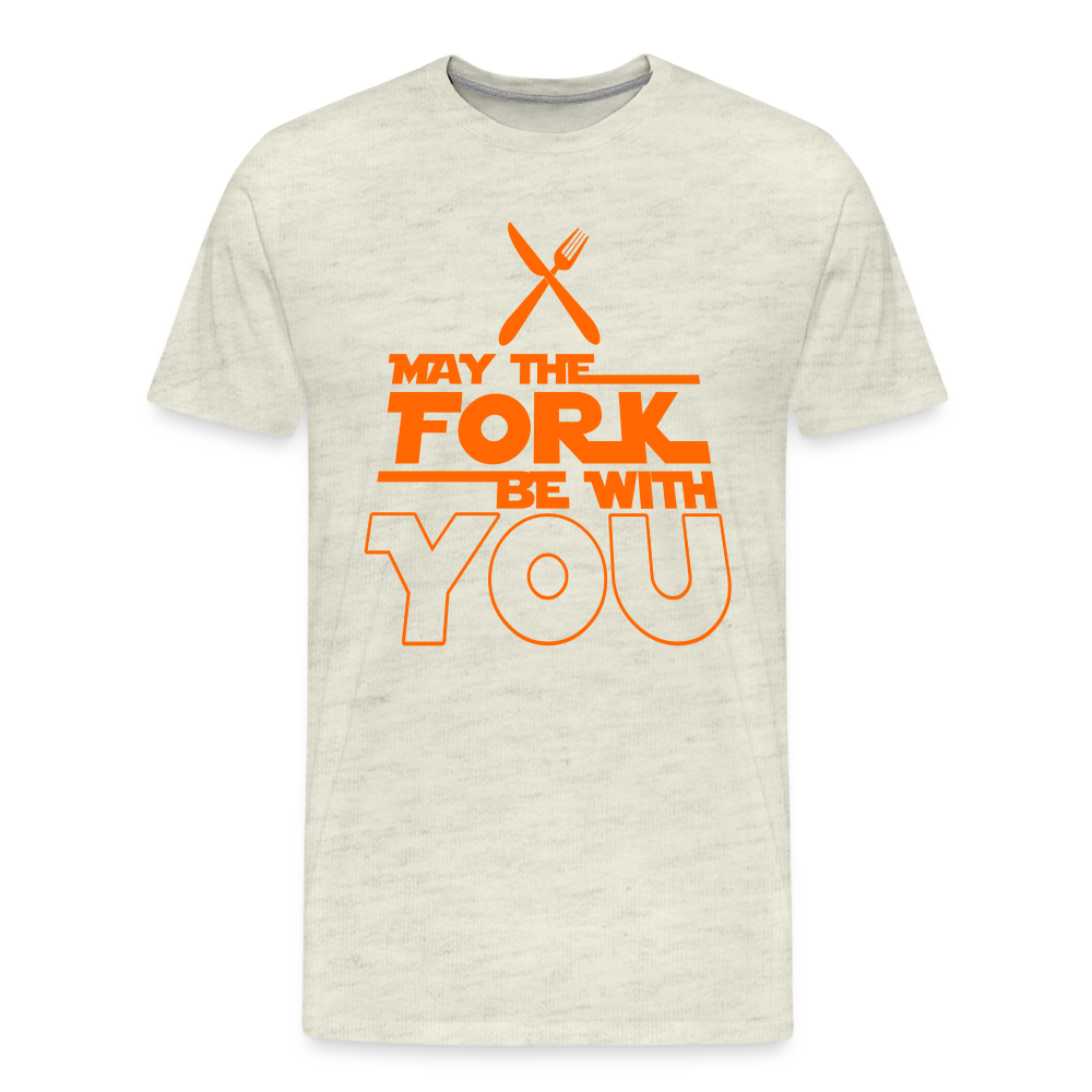 GU 'May the Fork' Unisex Premium T-Shirt - heather oatmeal