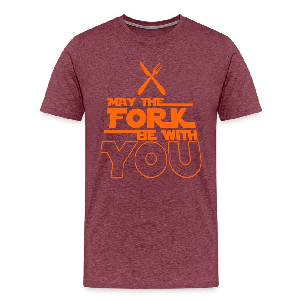 GU 'May the Fork' Unisex Premium T-Shirt - heather burgundy