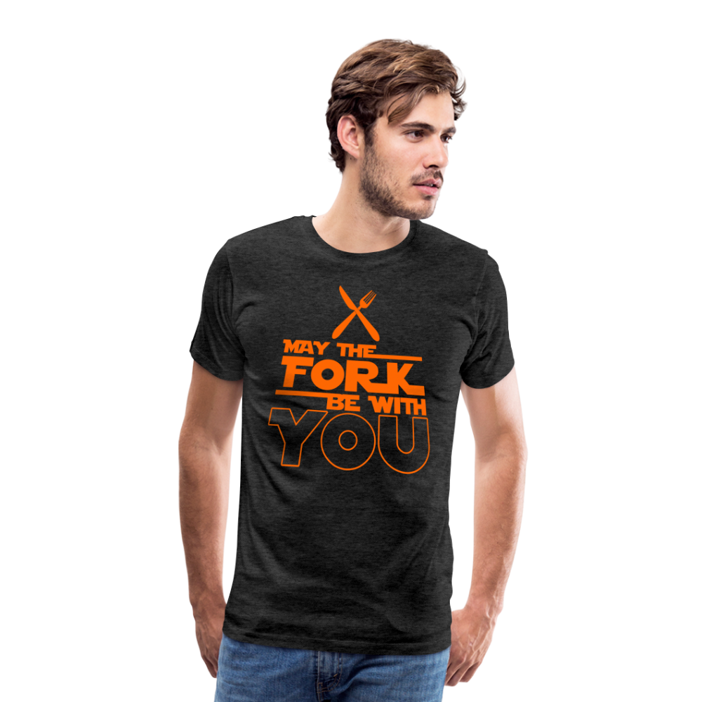 GU 'May the Fork' Unisex Premium T-Shirt - charcoal grey