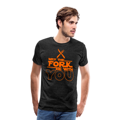 GU 'May the Fork' Unisex Premium T-Shirt - charcoal grey