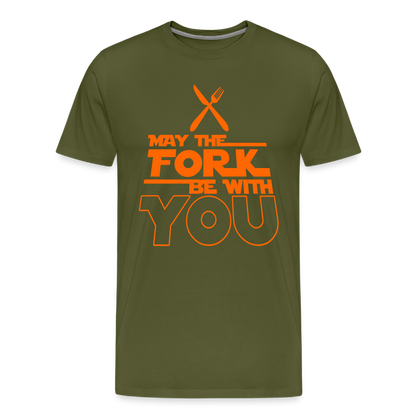 GU 'May the Fork' Unisex Premium T-Shirt - olive green