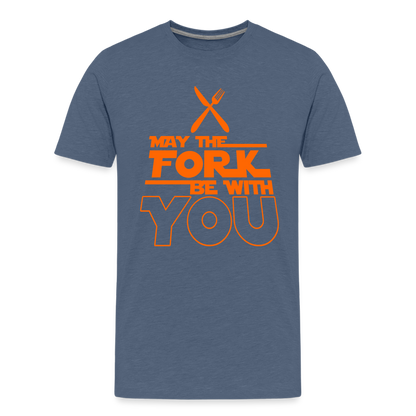 GU 'May the Fork' Youth Premium T-Shirt - heather blue