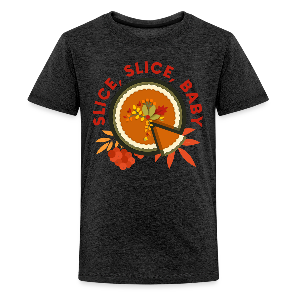 GU 'Slice, Slice, Baby' Youth Premium T-Shirt - charcoal grey