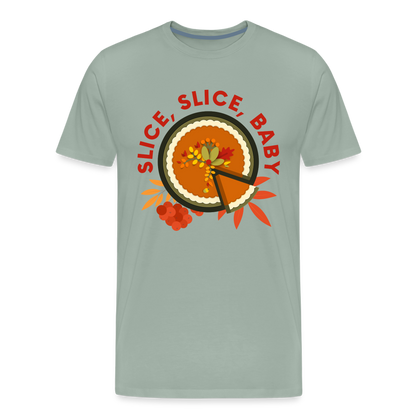 GU 'Slice, Slice, Baby' Unisex Premium T-Shirt - steel green