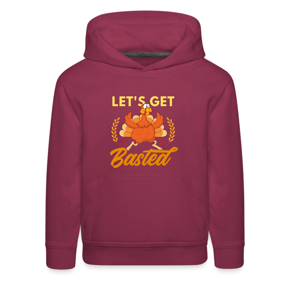 GU 'Let's Get Basted' Youth Premium Hoodie - burgundy