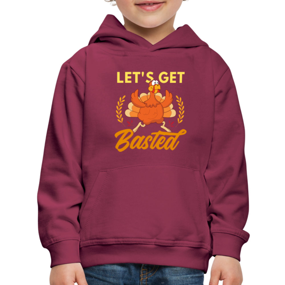 GU 'Let's Get Basted' Youth Premium Hoodie - burgundy