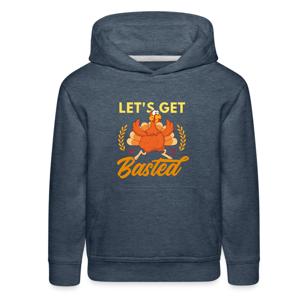 GU 'Let's Get Basted' Youth Premium Hoodie - heather denim