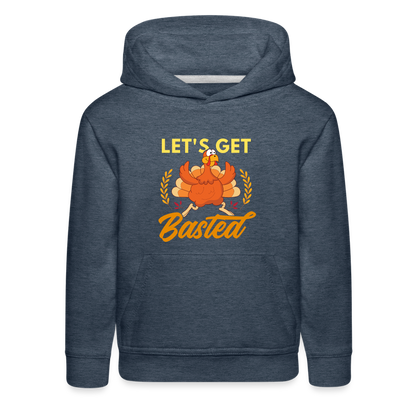 GU 'Let's Get Basted' Youth Premium Hoodie - heather denim