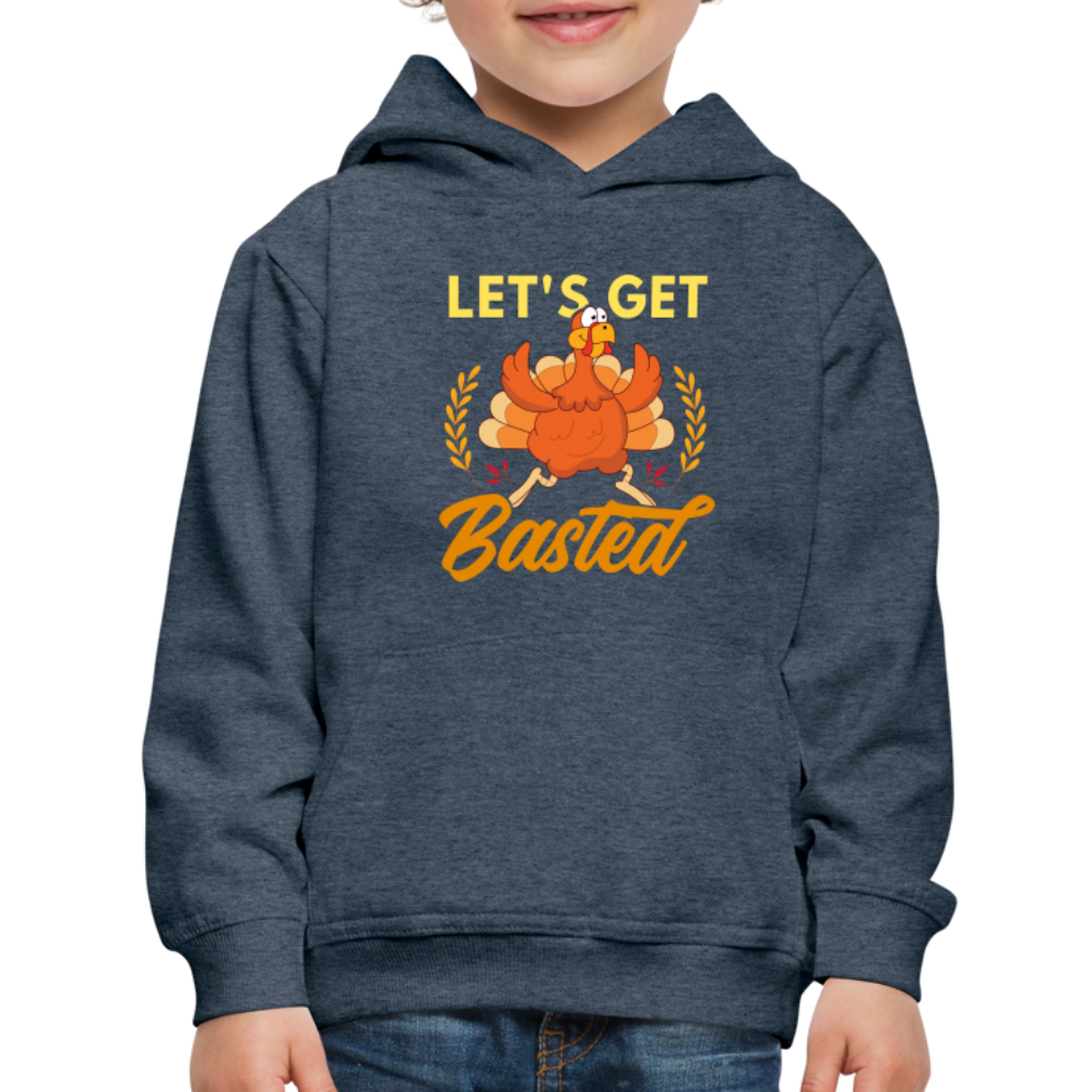 GU 'Let's Get Basted' Youth Premium Hoodie - heather denim