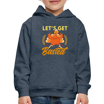 GU 'Let's Get Basted' Youth Premium Hoodie - heather denim