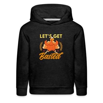 GU 'Let's Get Basted' Youth Premium Hoodie - charcoal grey