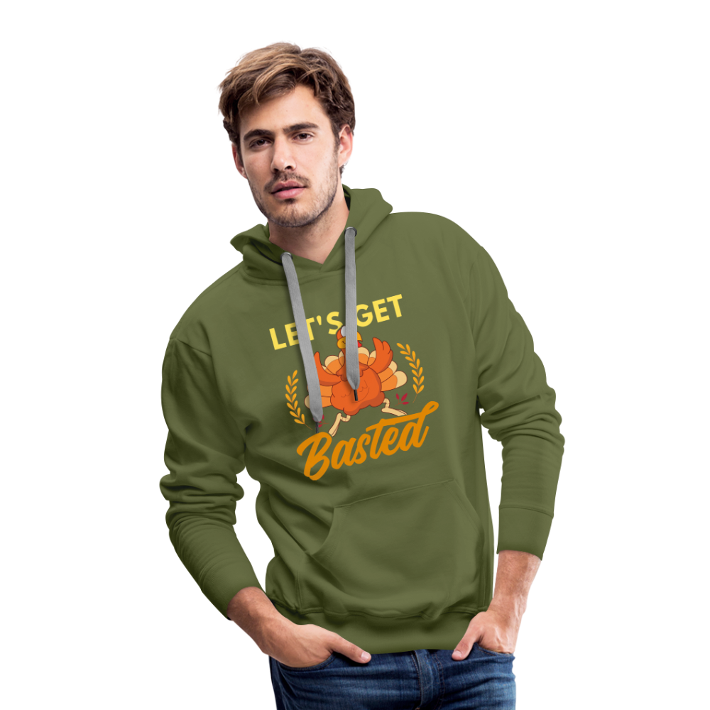 GU 'Let's Get Basted' Unisex Premium Hoodie - olive green