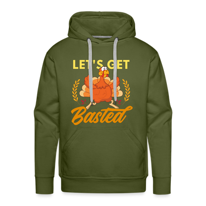 GU 'Let's Get Basted' Unisex Premium Hoodie - olive green