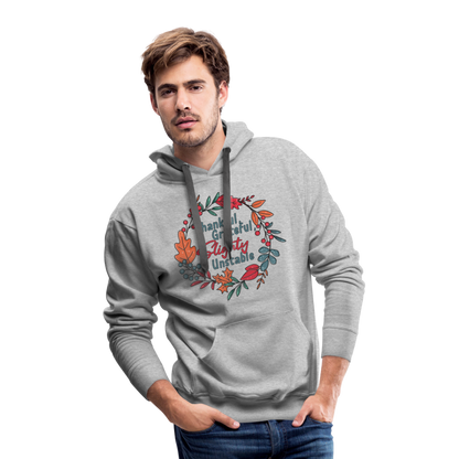 GU 'Thankful and Grateful' Unisex Premium Hoodie - heather grey