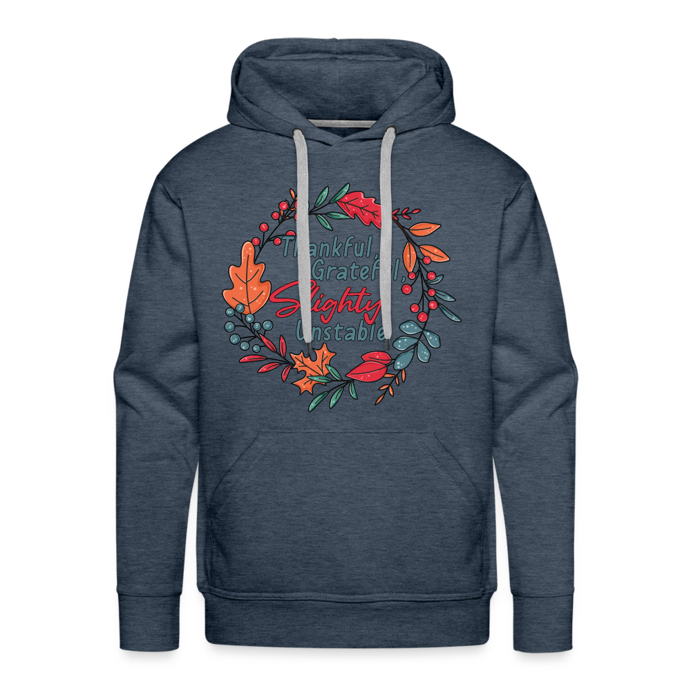 GU 'Thankful and Grateful' Unisex Premium Hoodie - heather denim