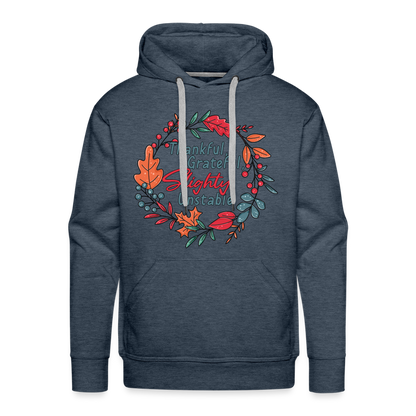 GU 'Thankful and Grateful' Unisex Premium Hoodie - heather denim