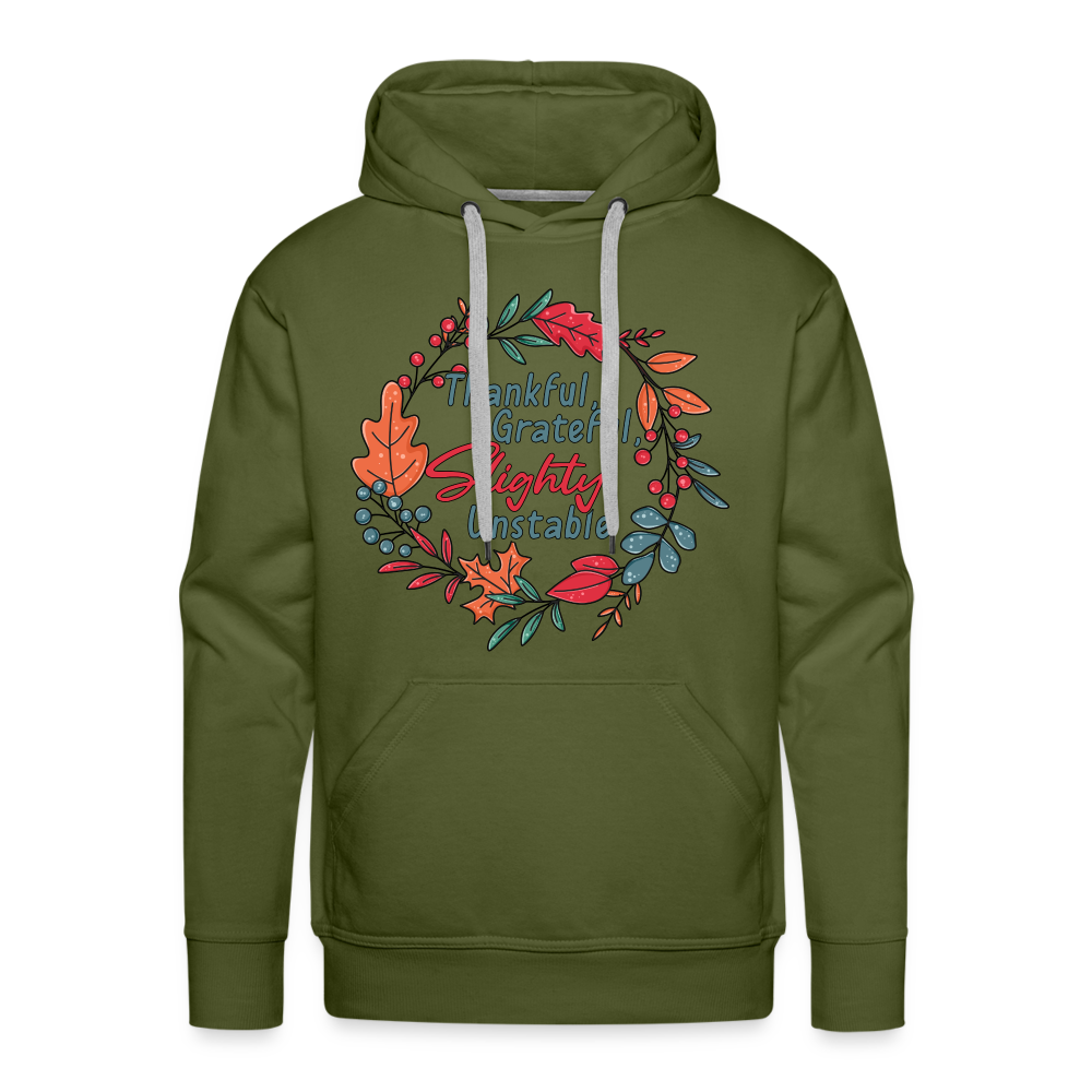 GU 'Thankful and Grateful' Unisex Premium Hoodie - olive green