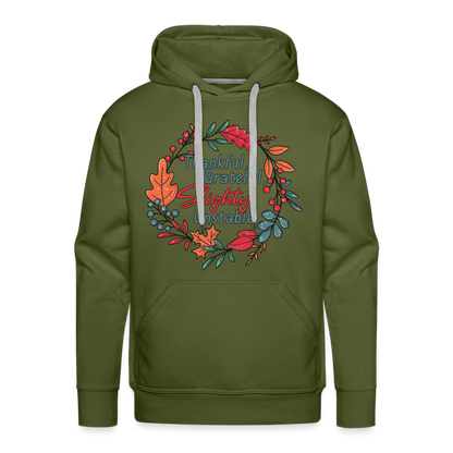 GU 'Thankful and Grateful' Unisex Premium Hoodie - olive green