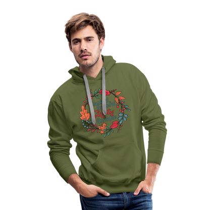 GU 'Thankful and Grateful' Unisex Premium Hoodie - olive green