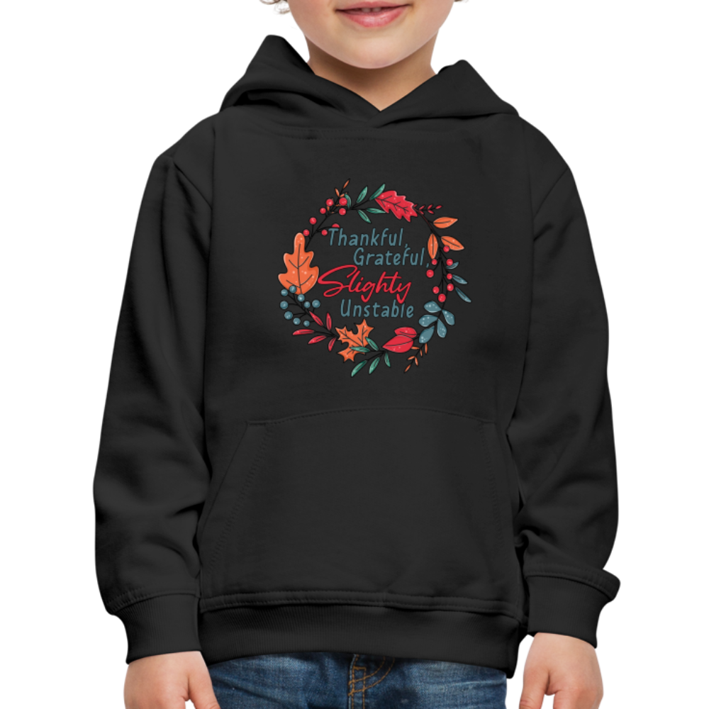 GU 'Thankful and Grateful' Youth Premium Hoodie - black