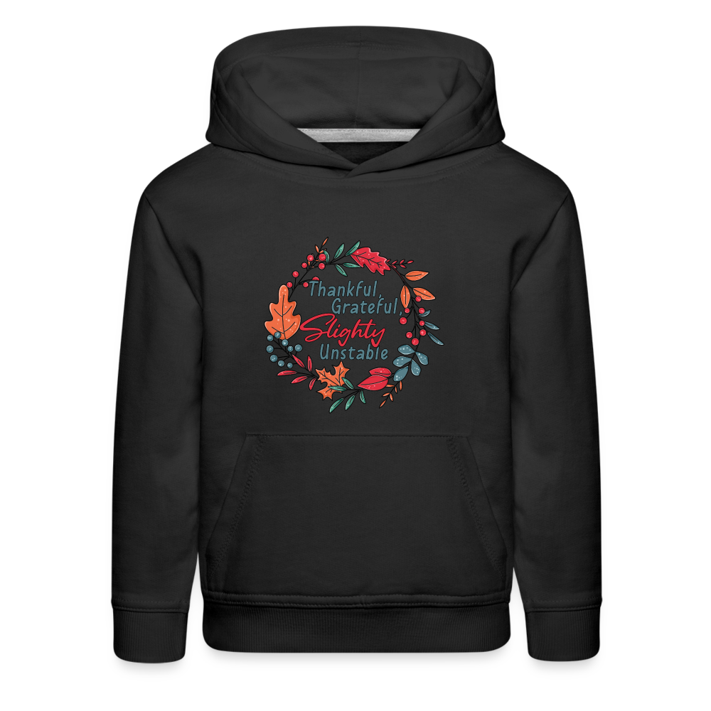 GU 'Thankful and Grateful' Youth Premium Hoodie - black