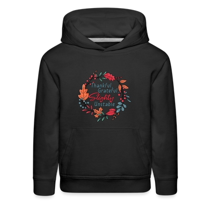 GU 'Thankful and Grateful' Youth Premium Hoodie - black