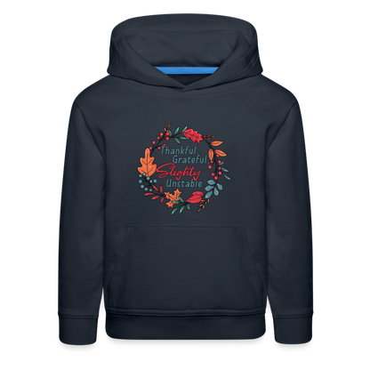 GU 'Thankful and Grateful' Youth Premium Hoodie - navy