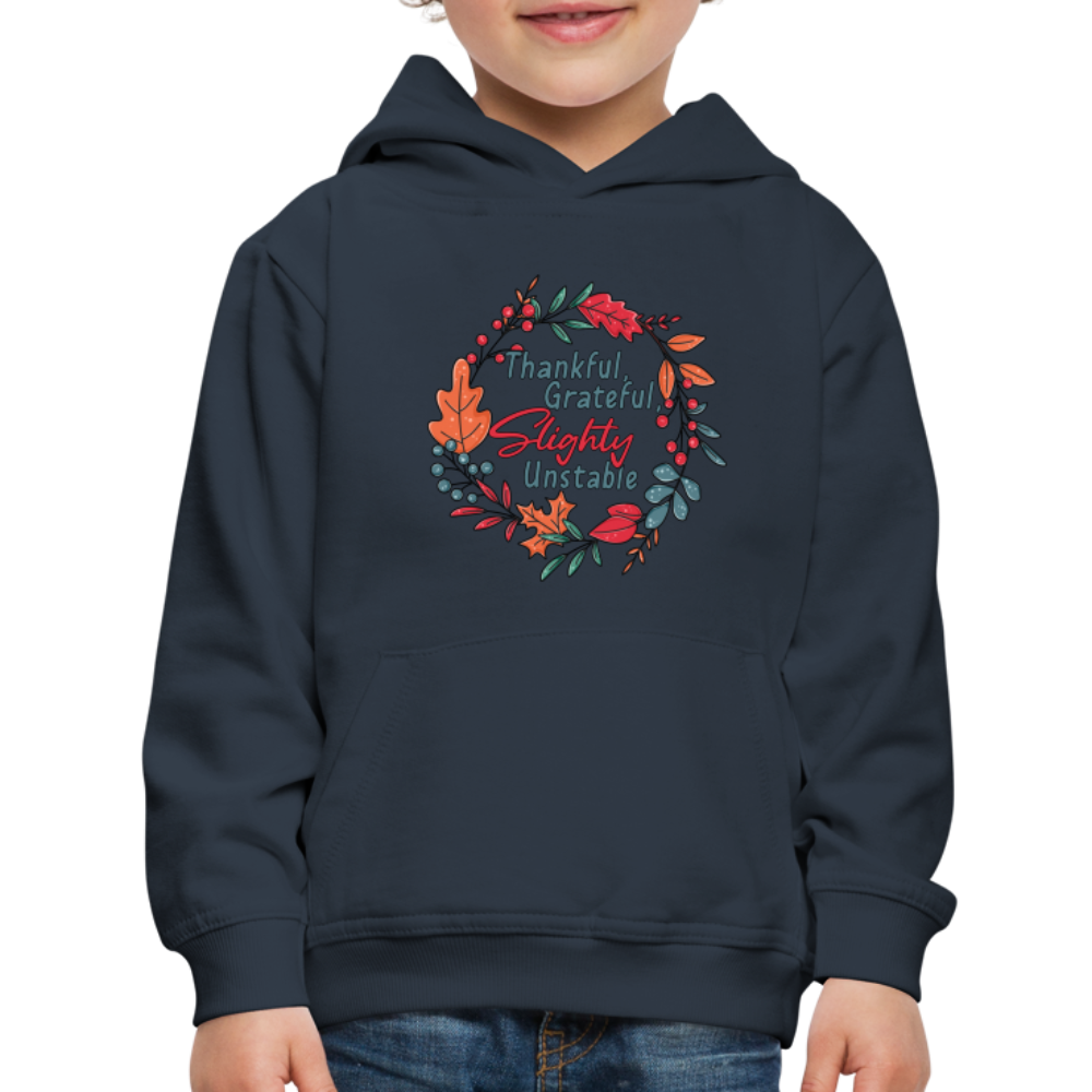 GU 'Thankful and Grateful' Youth Premium Hoodie - navy