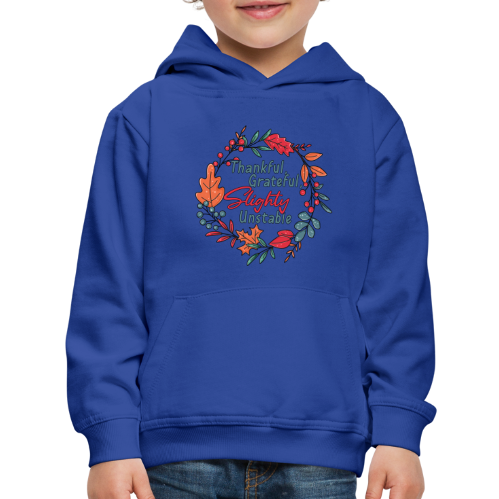 GU 'Thankful and Grateful' Youth Premium Hoodie - royal blue